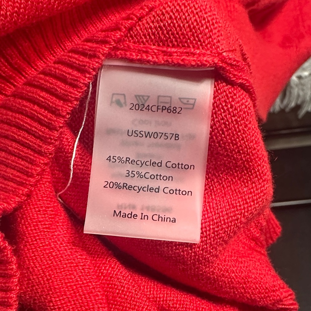 Universal Standard Eco Relaxed Core Crew – Size Small – Flame Red - Picture 6 of 7